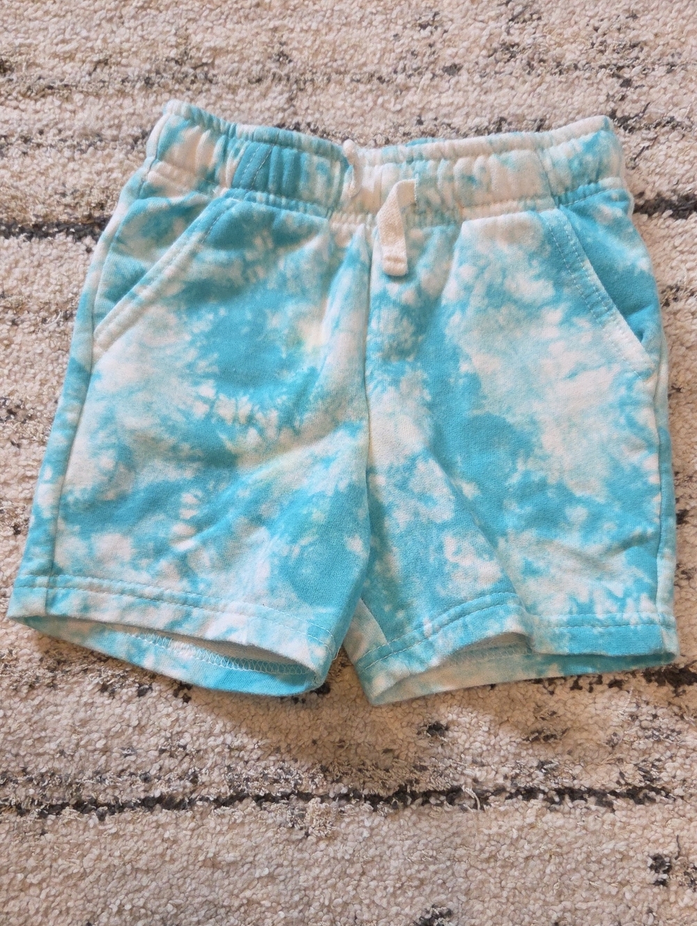 Cat & Jack Blue and White Tie-Dye Pull-On Shorts 2T